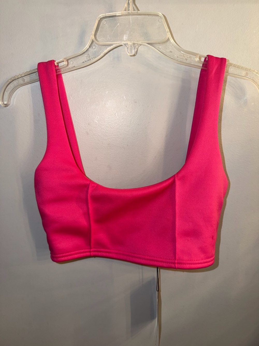 PrettyLittleThing Fuchsia Square Neck Crop